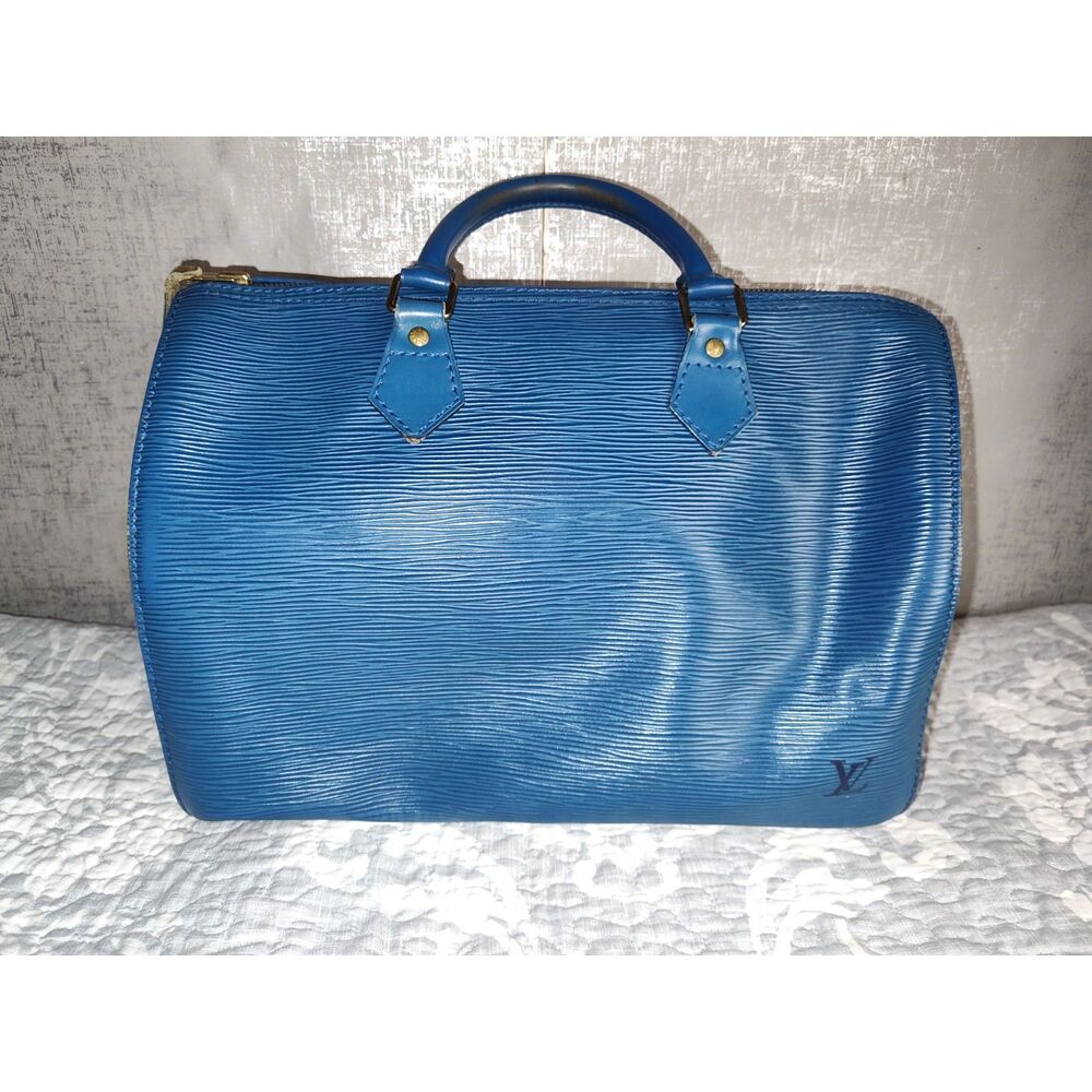 Louis Vuitton Blue Epi Leather Speedy-style top handle 30 speedy Bag - Picture 2 of 13